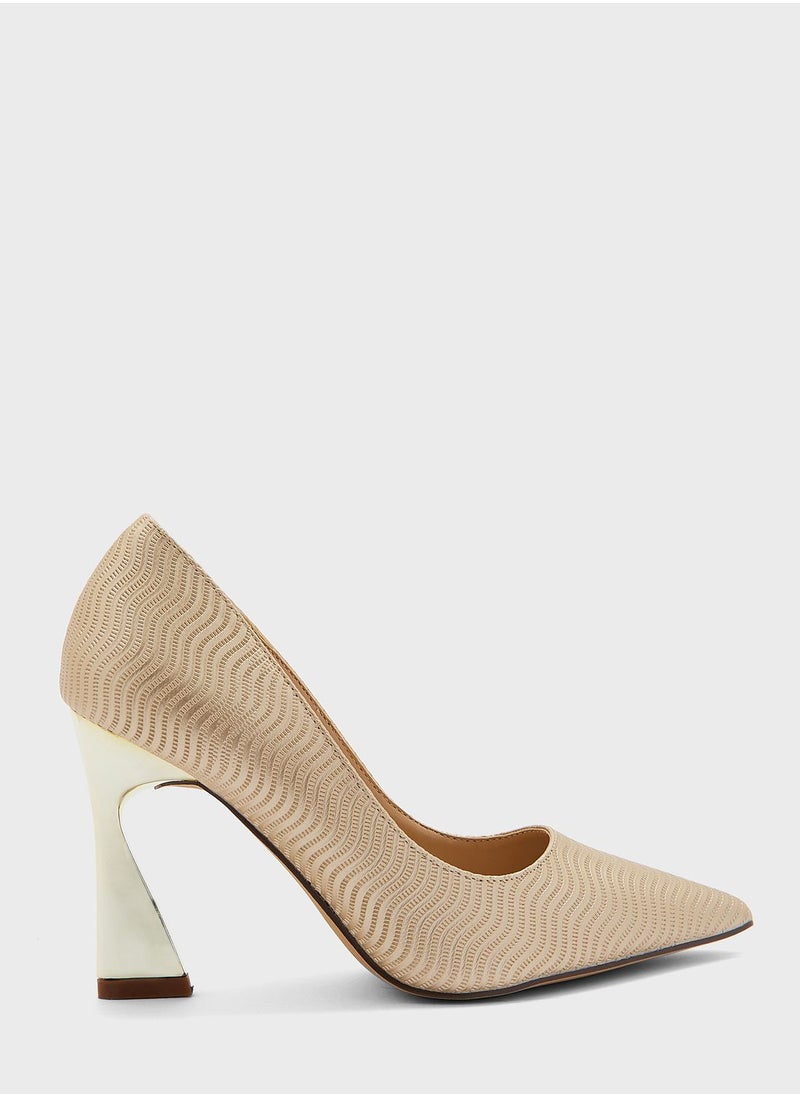ELLA - Curved Heel Pointed Pump - Image 1