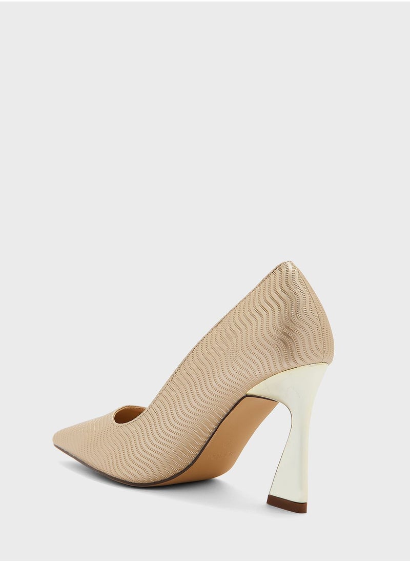 ELLA - Curved Heel Pointed Pump - Image 1