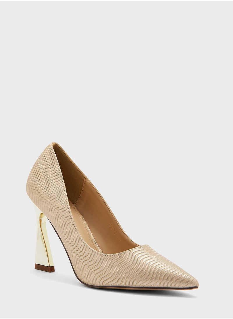 ELLA - Curved Heel Pointed Pump - Image 1