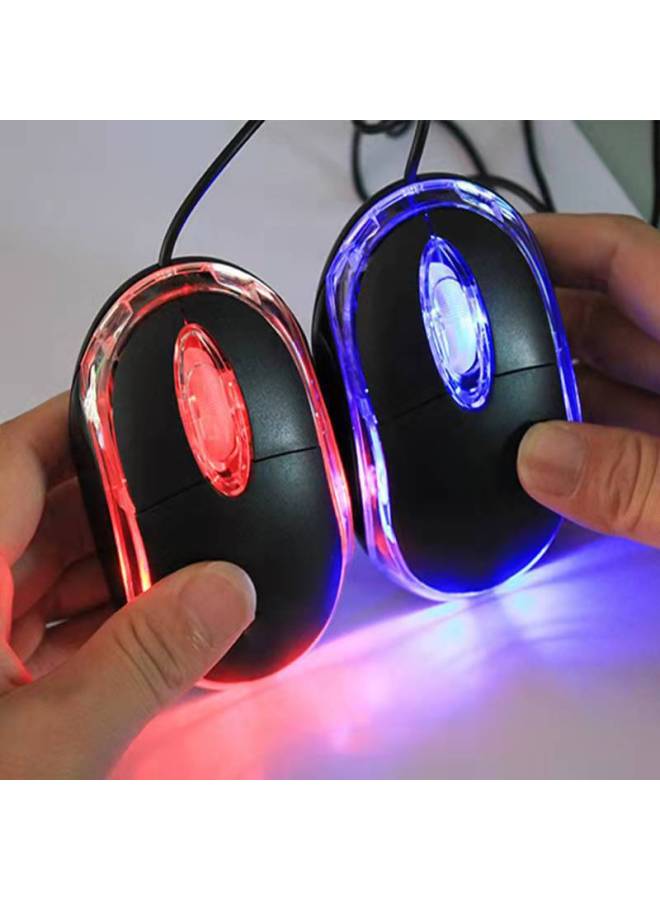 Loquat SOURCE Zhibixing Small Photoelectric USB Wired Mouse Computer Office Luminous Mouse Gift-Color:Black 【bare Metal】】 - Image 2