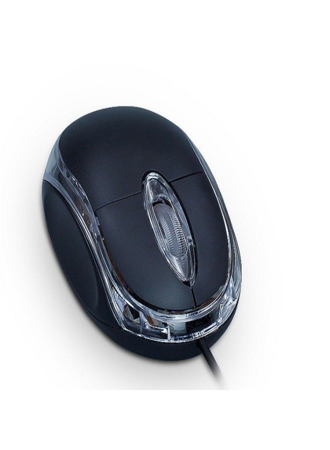 Loquat SOURCE Zhibixing Small Photoelectric USB Wired Mouse Computer Office Luminous Mouse Gift-Color:Black 【bare Metal】】 - Image 5