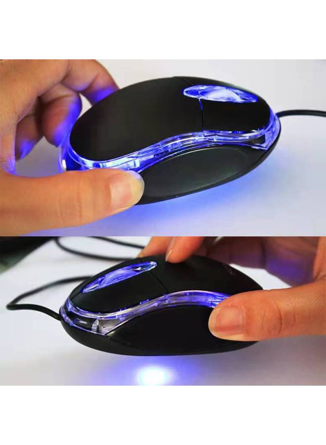 Loquat SOURCE Zhibixing Small Photoelectric USB Wired Mouse Computer Office Luminous Mouse Gift-Color:Black 【bare Metal】】 - Image 4