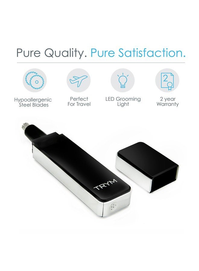 Pure Enrichment TRYM Nose Hair Trimmer with LED Grooming Light for Precision Trimming - Sleek and Premium Design Ideal for Trimming Your Nose, Ears, and Eyebrows - Image 3