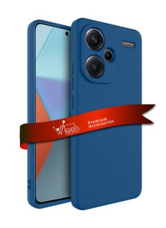 Wtech Soft Liquid Silicone Case Cover For Xiaomi Redmi Note 13 Pro+ / Redmi Note 13 Pro Plus 5G 2023 Navy Blue  - Image 1