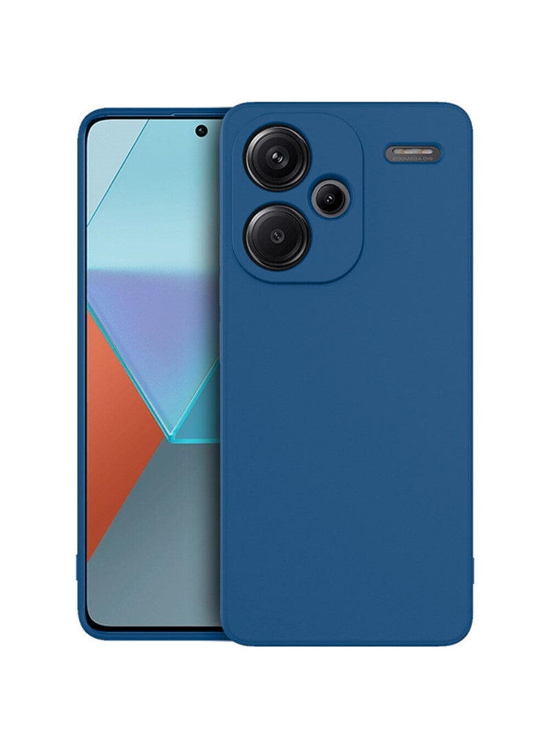 Wtech Soft Liquid Silicone Case Cover For Xiaomi Redmi Note 13 Pro+ / Redmi Note 13 Pro Plus 5G 2023 Navy Blue  - Image 2