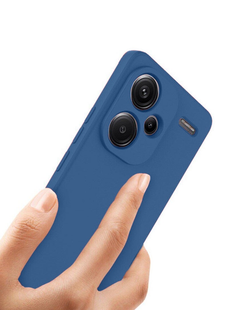 Wtech Soft Liquid Silicone Case Cover For Xiaomi Redmi Note 13 Pro+ / Redmi Note 13 Pro Plus 5G 2023 Navy Blue  - Image 5