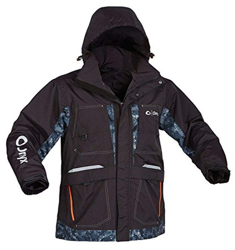 Onyx Mens Thunder Rage Rain Jacket XLarge Black