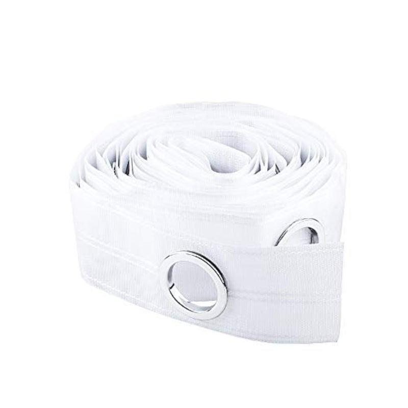 INCREWAY Curtain Tape 10m 109Yards Drapery Curtain Heading Grommet Tape for Perforated Curtains Header DIY Decoration White