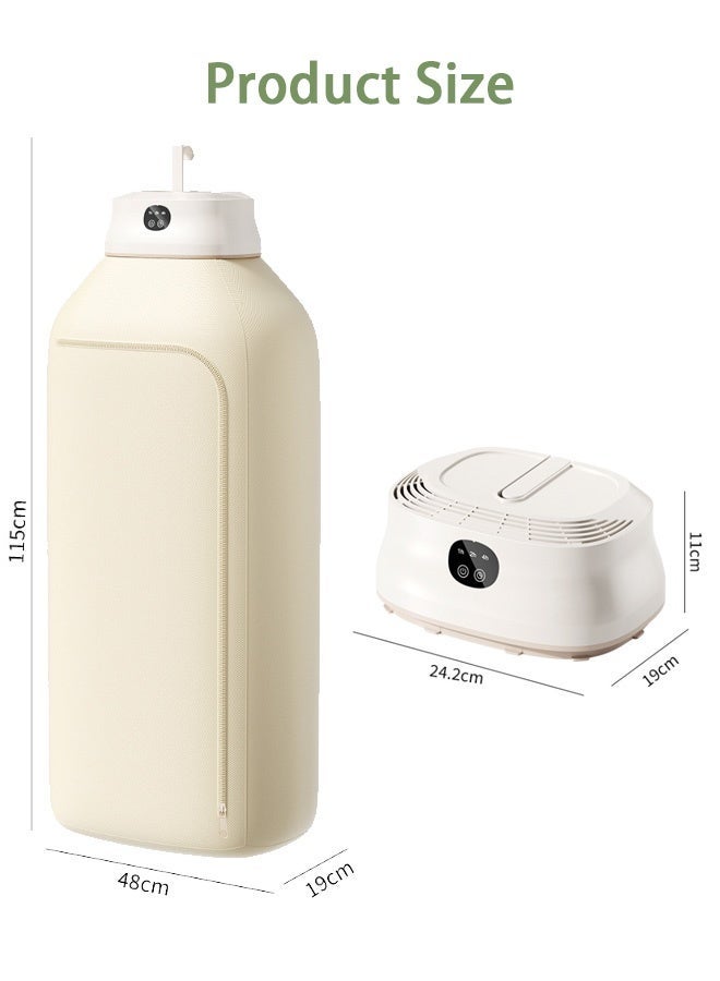 GMORO Portable Clothes Dryer Electric Dryer Stretchable Foldable Large Capacity Laundry Dryer Machine with Dryer Bag and Time Setting - Image 4