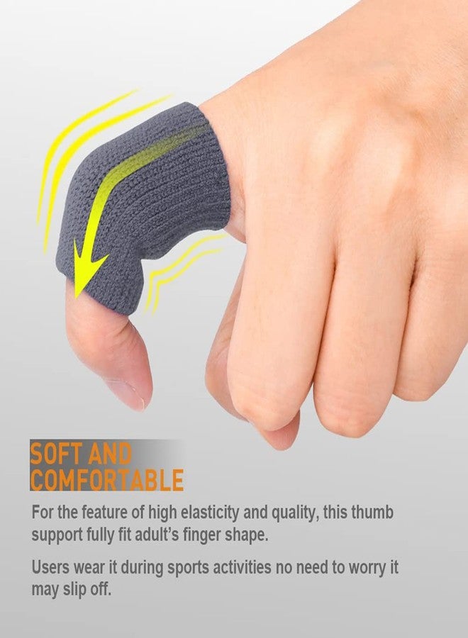 Cute critters 10Pcs Finger Sleeves Protectors Thumb Brace Support Elastic Compression Protector For Relieving Pain, Arthritis,Trigger Finger, Sports (Grey), Free size - Image 2