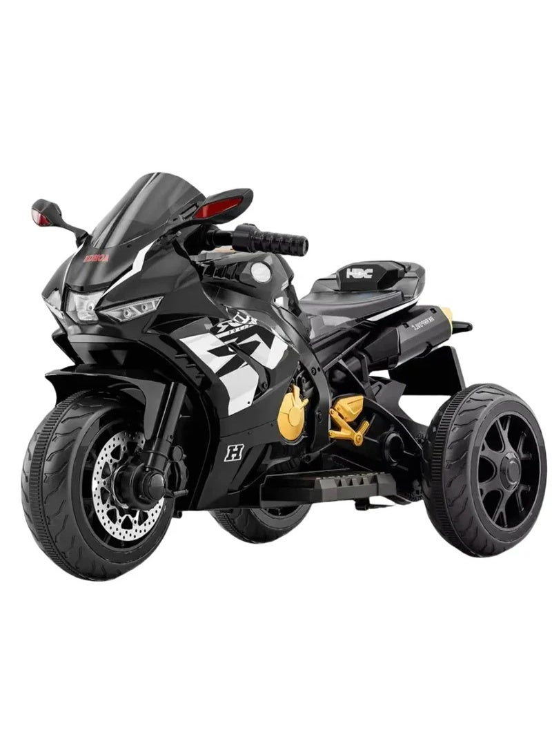 DEHKAH Kids' Electric Ride-On Motorcycle Trike, 6V 4AH Battery, 380W Motor, 3-Wheel Design with LED Lights & Music - Image 1