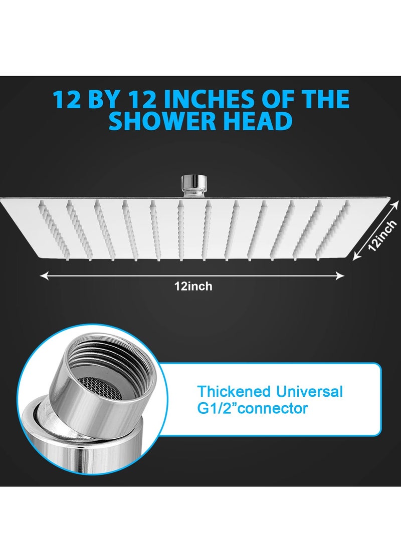WENTCCION Shower Head High Pressure Rain Premium Quality Luxury Design 1Min Install Easy Clean Adjustable Replacement for Your Bathroom Shower Heads  - Image 2