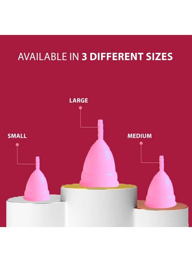 NAMYAA Reusable Menstrual Cup For Women With Menstrual Cup Wash 100Ml |Combo Pack|Cup With Pouch |Ultra Soft, Odour And Rash Free |100% Medical Grade Silicone |No Leakage |Us Fda Registered (Medium) - Image 3