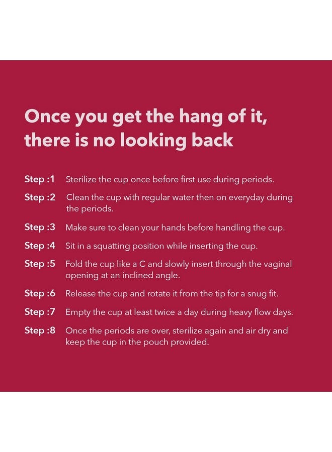 NAMYAA Reusable Menstrual Cup For Women With Menstrual Cup Wash 100Ml |Combo Pack|Cup With Pouch |Ultra Soft, Odour And Rash Free |100% Medical Grade Silicone |No Leakage |Us Fda Registered (Medium) - Image 5