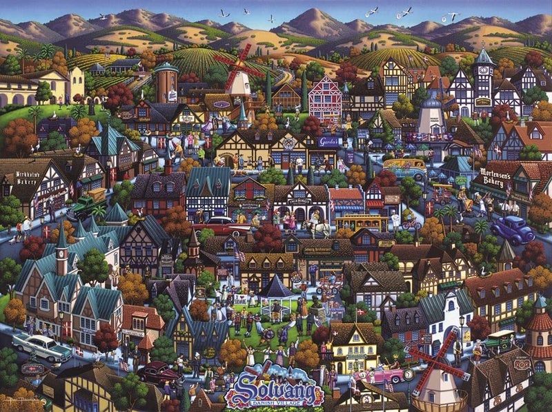 Dowdle Jigsaw Puzzle - Solvang Danish Village - 1000 Piece - Image 2