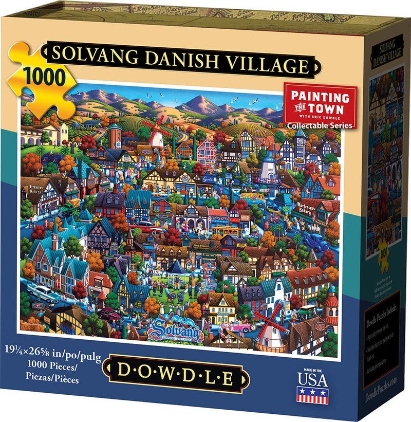 Dowdle Jigsaw Puzzle - Solvang Danish Village - 1000 Piece - Image 1
