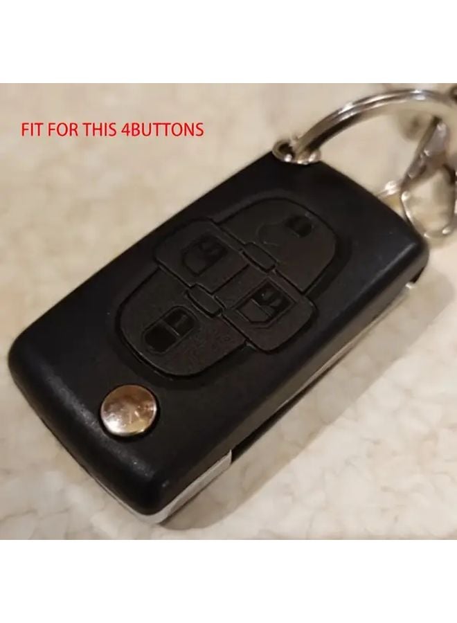 Black Silicone Car Key Protective Case Cover for Peugeot 407 607 806 807 1007 Citroen C8 with Keychain - Image 5