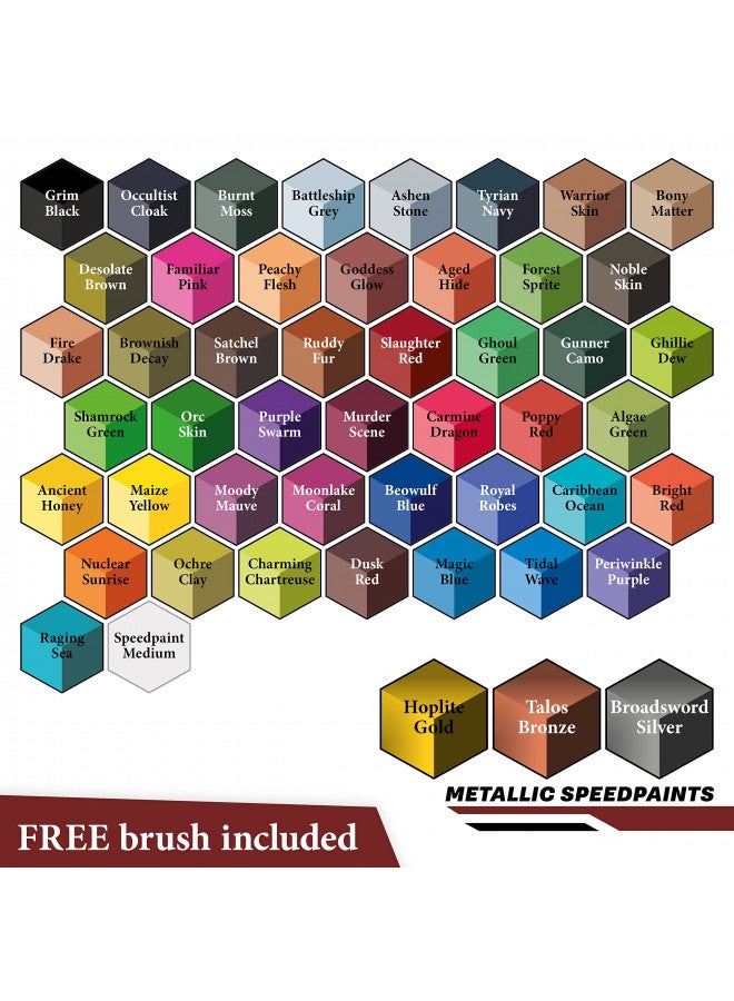 The Army Painter Speedpaint Mega Set 2.0+ - 50x18ml Speedpaint Set with 42 Colors, 3 Metallics, Medium, Mixing Balls - Image 3