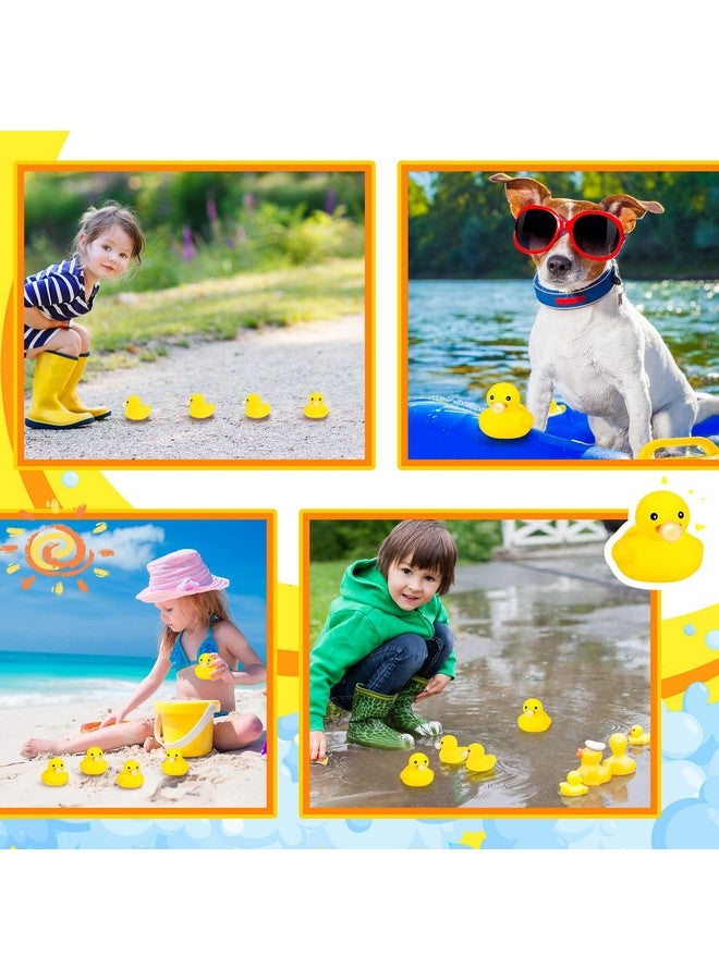 Deekin ديكين 24 قطعة من البط المطاطي الأصفر 2.2 بوصة لعبة استحمام البط التي تنفخ الفقاعات مع قابس محكم لا يوجد ثقب مقاوم للماء لتخفيف التوتر ألعاب الاستحمام للحمام وحمام السباحة صيف شاطئ عيد الميلاد زينة لعبة هدية - Image 4