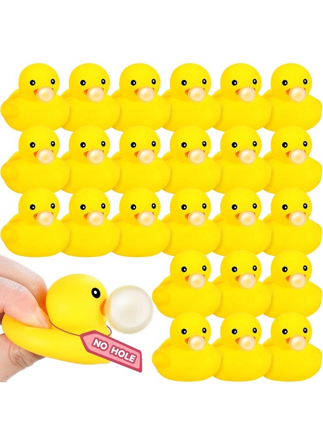 Deekin ديكين 24 قطعة من البط المطاطي الأصفر 2.2 بوصة لعبة استحمام البط التي تنفخ الفقاعات مع قابس محكم لا يوجد ثقب مقاوم للماء لتخفيف التوتر ألعاب الاستحمام للحمام وحمام السباحة صيف شاطئ عيد الميلاد زينة لعبة هدية - Image 1