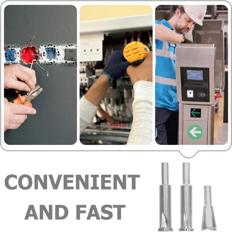 Automatic Wire Stripper and Connector Twisting Tool Self-adjusting Electrical Wire Stripping and Crimping Tool for Home Repair and Electrician Use, 3pcs Set - Image 2