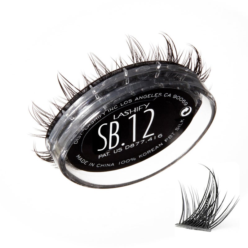 Lashify Star Burst 12mm Gossamer DIY Eyelash Extensions Refill The Ultimate MultiLength Multi Layered Lash Black Easy False Lashes - Image 2