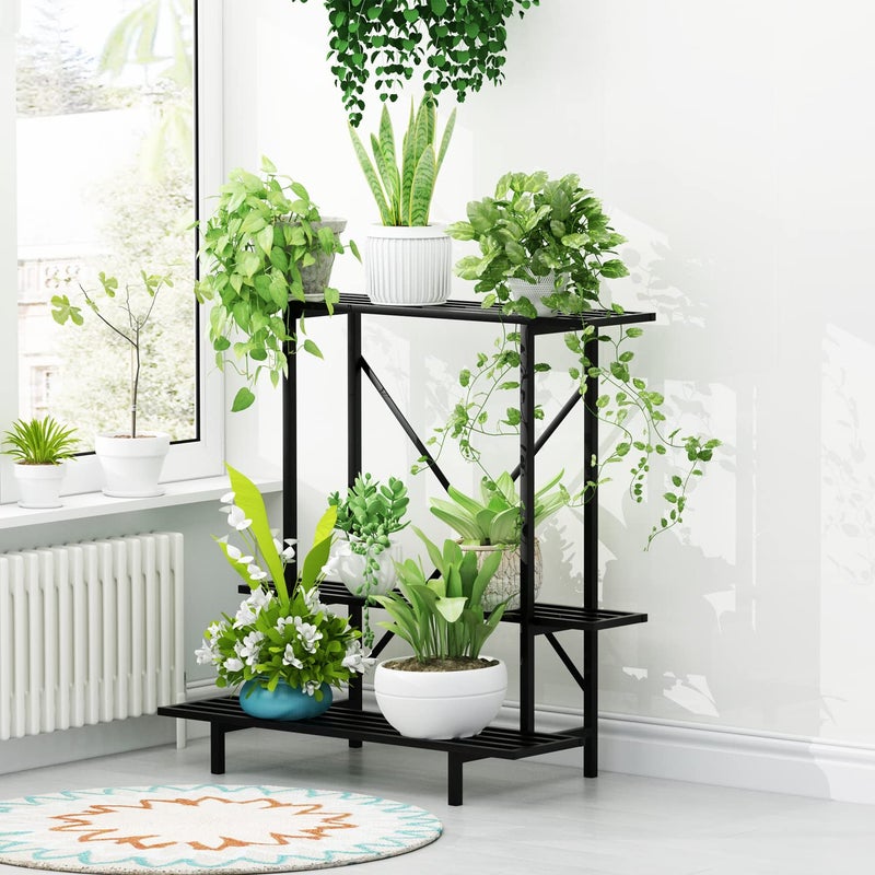 Zhongma 3 Tier Plant Stand Space-Saving Heavy Duty Plant Holder for Balcony, Home, Garden ,Metal Sturdy Plant Stand for Indoor and Outdoor - Image 2