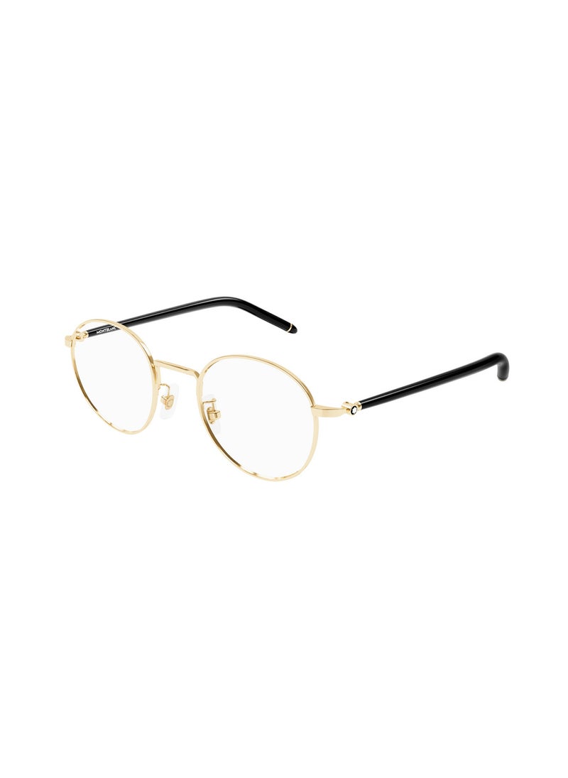 MONTBLANC Unisex Round Eyeglass Frame - MB0273O 001 49 - Lens Size: 49 Mm  - Image 1