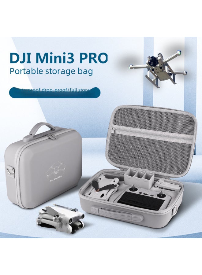 Suitable For DJI Dajiang Mini3pro Storage Bag Mini3 Universal Portable Bag Shoulder Bag Crossbody Waterproof Accessories Box-Color:mini3 Single Machine Without Screen (high-end Leather)-Size:30*23.5*8.5cm  - Image 2