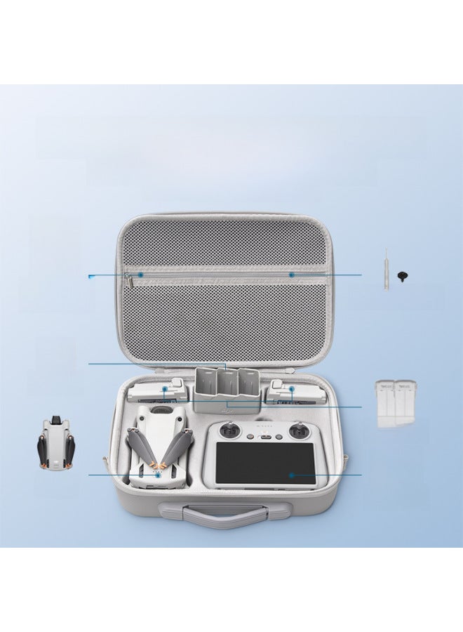 Suitable For DJI Dajiang Mini3pro Storage Bag Mini3 Universal Portable Bag Shoulder Bag Crossbody Waterproof Accessories Box-Color:mini3 Single Machine Without Screen (high-end Leather)-Size:30*23.5*8.5cm  - Image 3