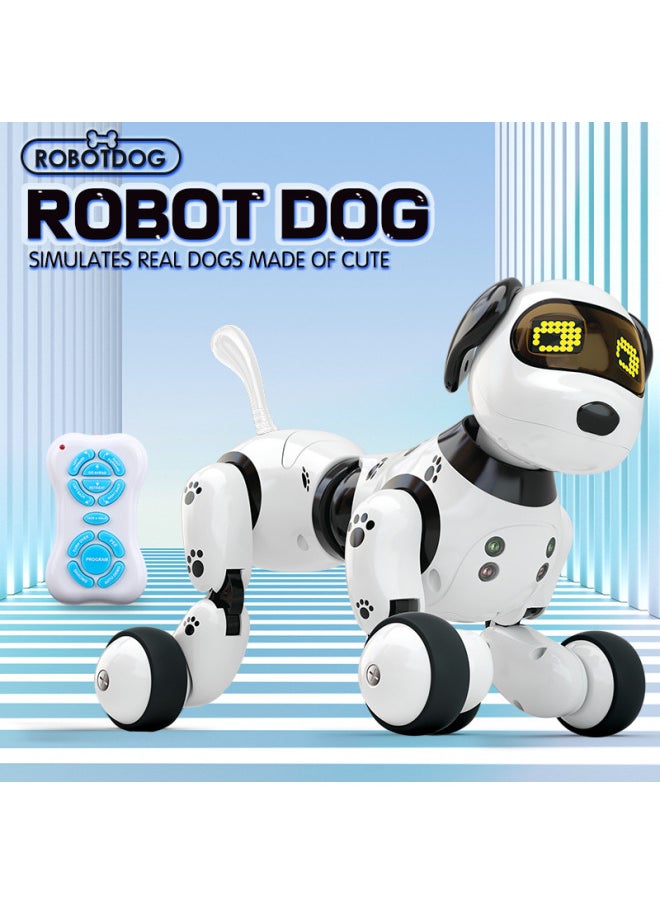 Electric Singing Toy Dog Intelligent Induction Bionic Robot Dog Children's Educational Programming Pet Dog-Color:Packaging (black And White)  - Image 2