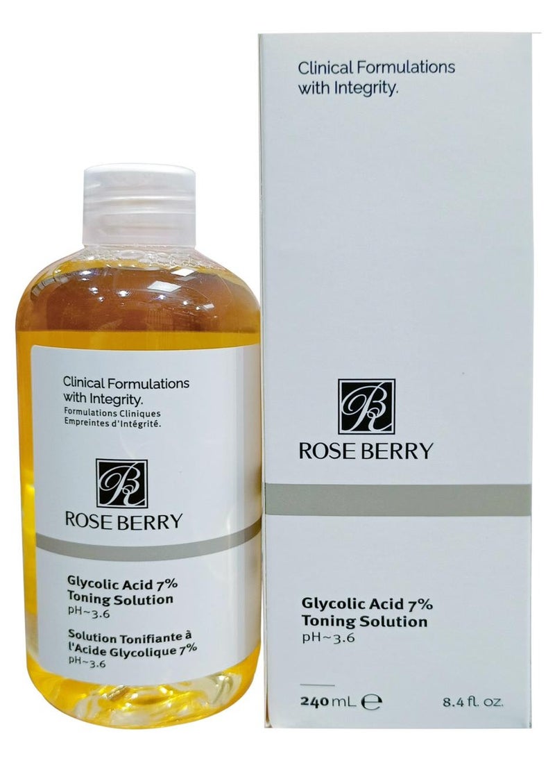 ROSEBERRY - Glycolic Acid 7 Percent Toning Solution Clear 240ml - Image 1