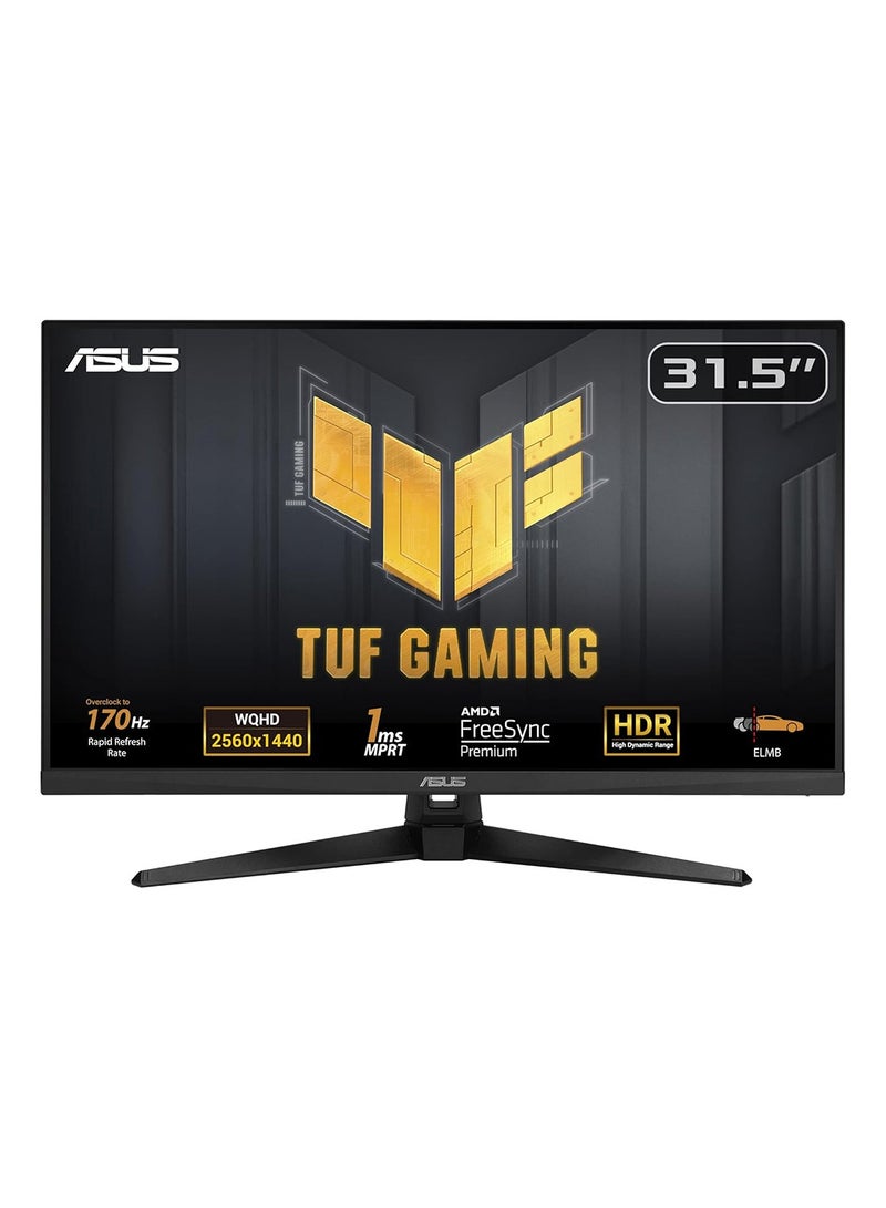 ASUS 32 inch TUF QHD 170hz Gaming Monitor, 1ms MPRT Response Time, AMD FreeSync Premium Technology, GamePlus Technology, VG32AQA1A, 90LM07L0-B02370 Black Black - Image 1