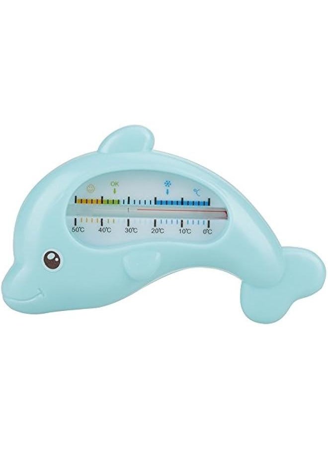 Floating bath thermometer, baby bath thermometer baby thermometer for bath kids shower water thermometer for toddler bath toy cute animal thermometer(Blue Dolphin)