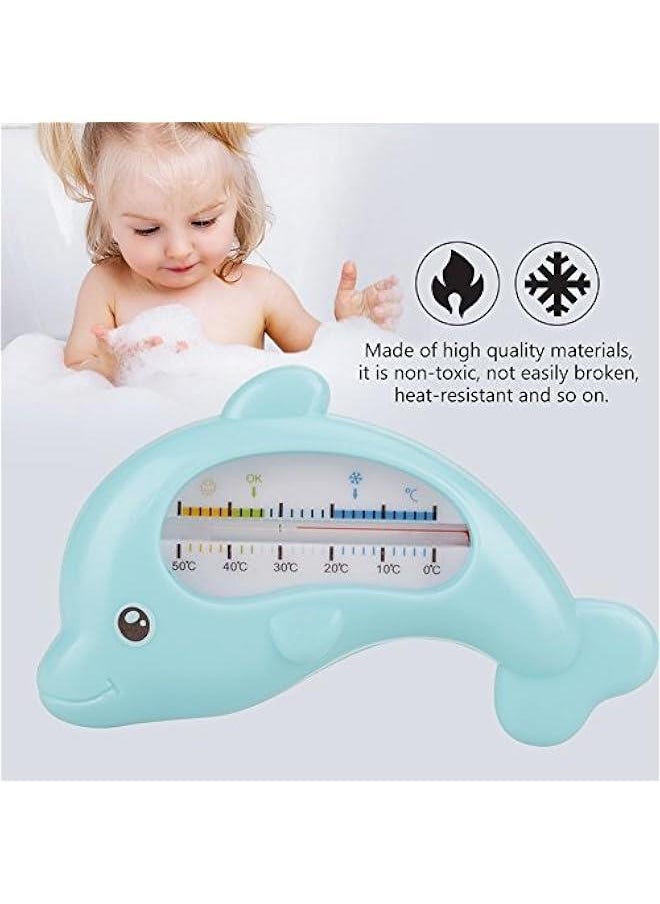 Floating bath thermometer, baby bath thermometer baby thermometer for bath kids shower water thermometer for toddler bath toy cute animal thermometer(Blue Dolphin)