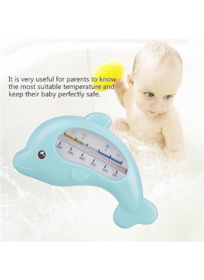 Floating bath thermometer, baby bath thermometer baby thermometer for bath kids shower water thermometer for toddler bath toy cute animal thermometer(Blue Dolphin)