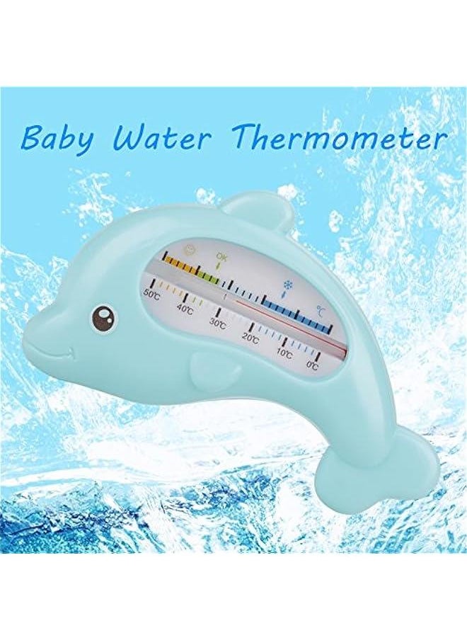Floating bath thermometer, baby bath thermometer baby thermometer for bath kids shower water thermometer for toddler bath toy cute animal thermometer(Blue Dolphin)