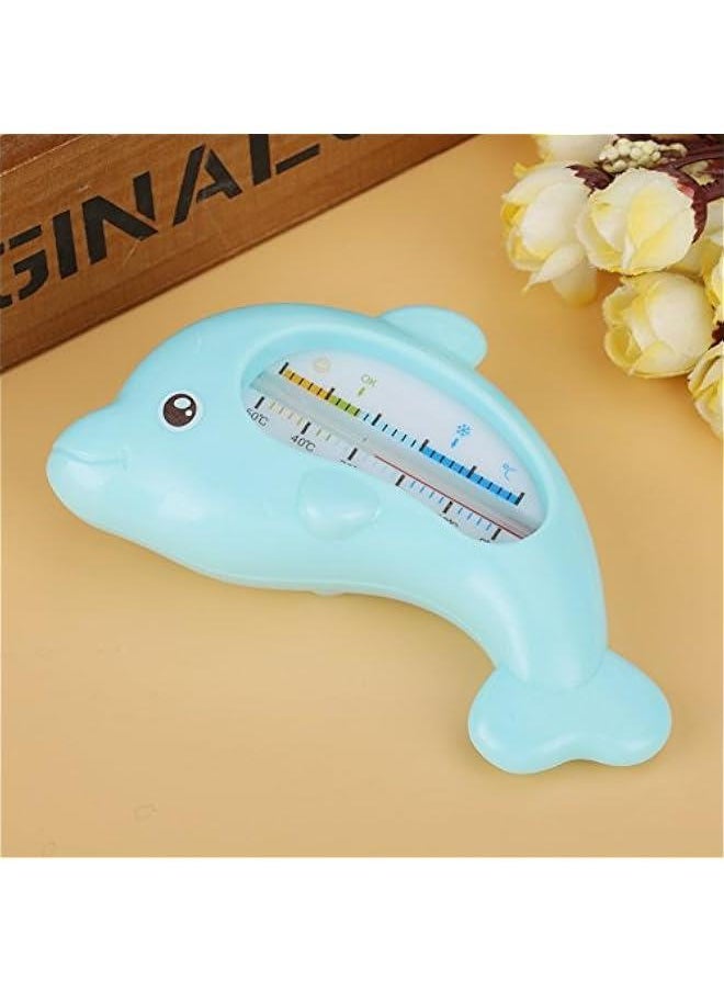 Floating bath thermometer, baby bath thermometer baby thermometer for bath kids shower water thermometer for toddler bath toy cute animal thermometer(Blue Dolphin)