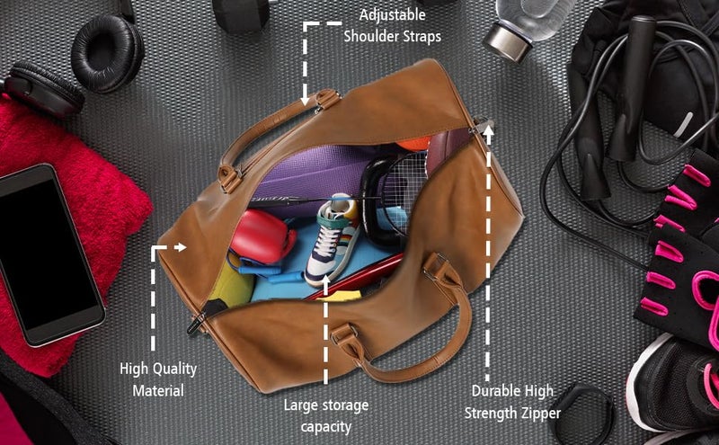 Giordano Duffle Bag for Travel | Compact,Stylish and Comfortable for Travelling | Suitable for Men's and Women's| Cabin Luggage Bag, Tan - Image 5