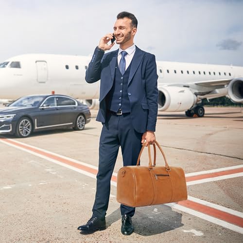 Giordano Duffle Bag for Travel | Compact,Stylish and Comfortable for Travelling | Suitable for Men's and Women's| Cabin Luggage Bag, Tan - Image 4