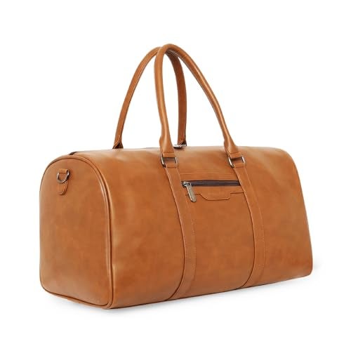 Giordano Duffle Bag for Travel | Compact,Stylish and Comfortable for Travelling | Suitable for Men's and Women's| Cabin Luggage Bag, Tan - Image 2