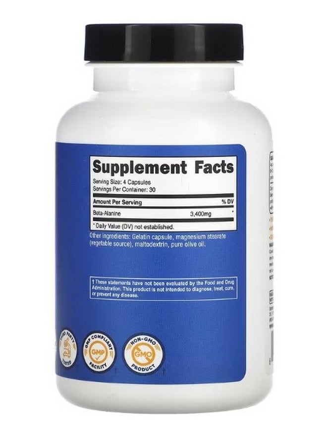 Nutricost Beta Alanine 3400 Mg 120 Capsules 850 Mg Per Capsule - Image 2