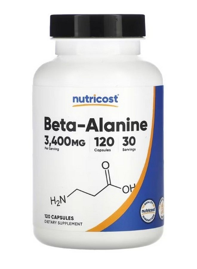Nutricost Beta Alanine 3400 Mg 120 Capsules 850 Mg Per Capsule - Image 1