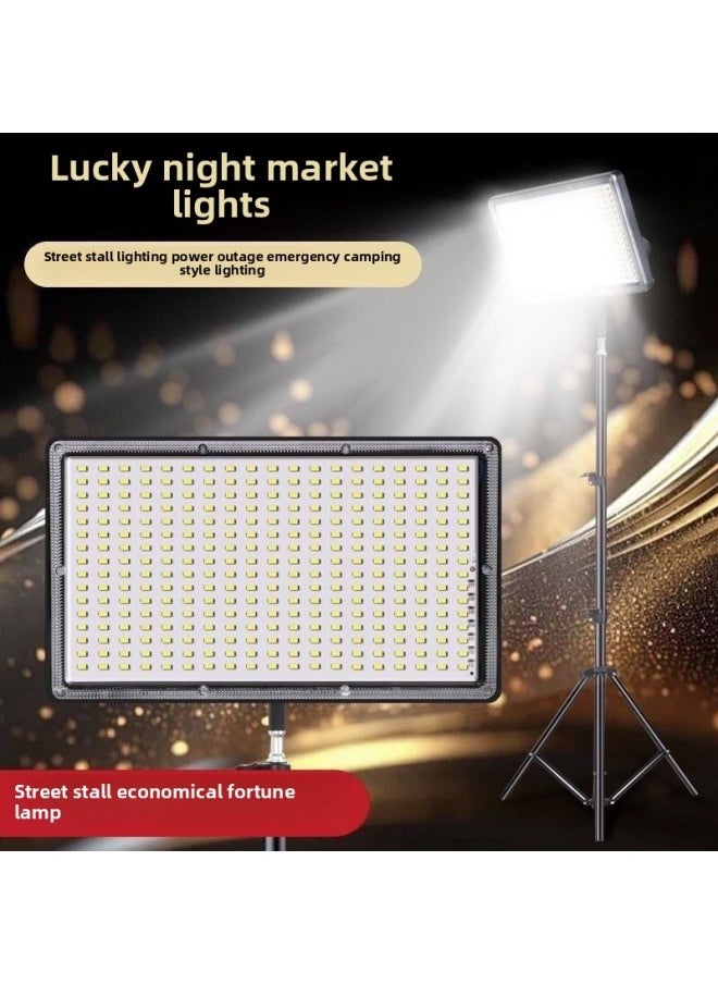 Generic Portable Strong Light Night Market Rechargeable Emergency Lighting Rechargeable Camping Stall Light LED Mobile Stall Bracket Outdoor-Light Source Power: Lamp Holder + Tripod -Light Color:500w White Light  - Image 2