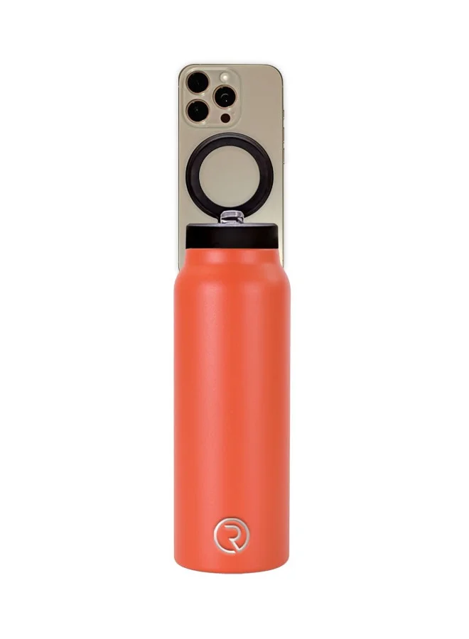 Sports Origin MagSafe Insulated 32oz Water Bottle with Phone Holder, 360° Rotate, Hot 6H Cold 12H – Orange