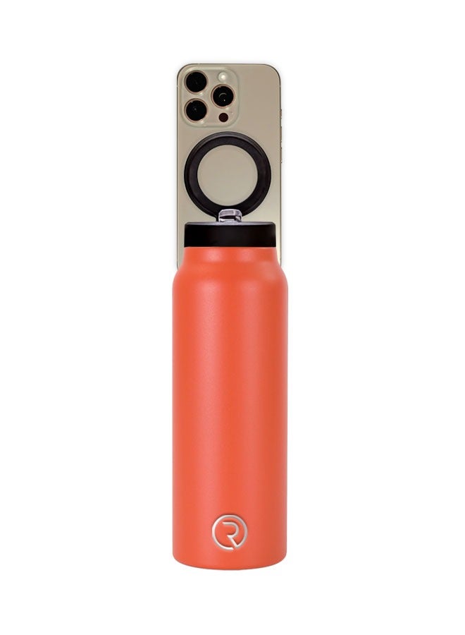 Sports Origin 32Oz (1000ml) Stainless Steel Hydration Water Bottle | BPA-Free, Magsafe bottle Compatible with Free Magnetic Booster Ring, Keeps Drinks Hot 12Hrs & Cold 24Hrs – Orange - Image 2