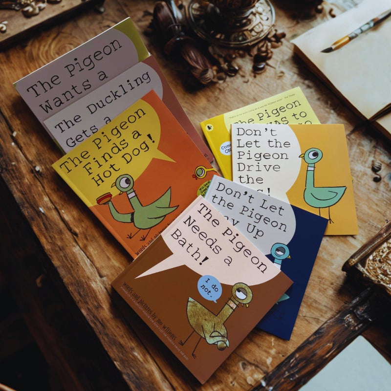 TONGYILEX 7 Book Set of Mo Willems Pigeon Books, Includes Donâ€™t Let The Pigeon Drive The Bus Book, The Pigeon Has to Go to School & More â€“ Mo Willems Books Paperback for Kids Collection - Image 3