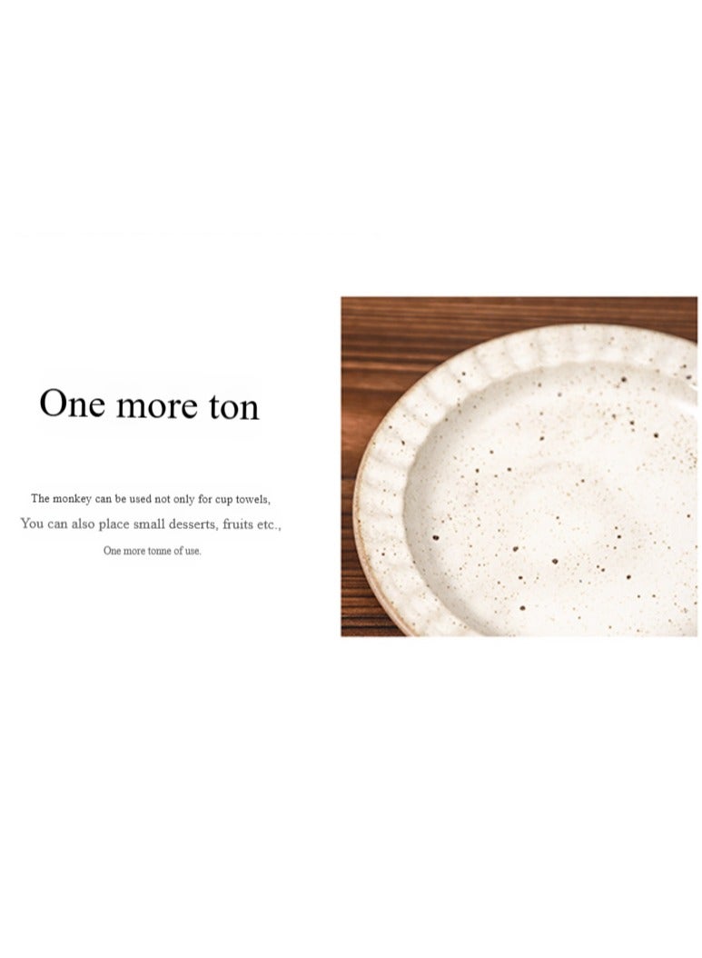 آنا 300 مل فنجان سيراميك بتصميم بسيط وعتيق للقهوة واللاتيه والشاي بالحليب - Image 3