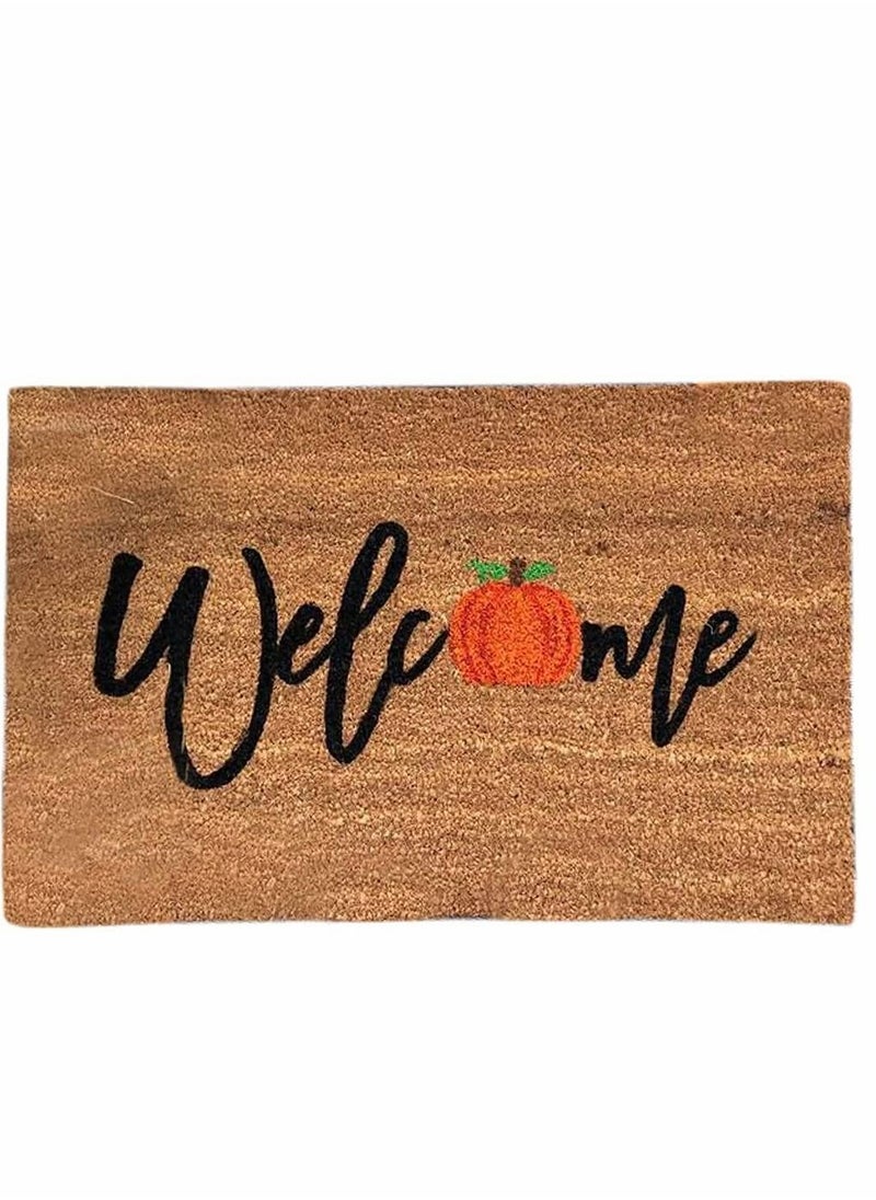 Y&D - Anti-Slip Decorations Carpet, Front Door Doormat Blanket Welcome Home, Decor Mat with Bottom, Indoor Outdoor Carpet (Brown) - Image 1