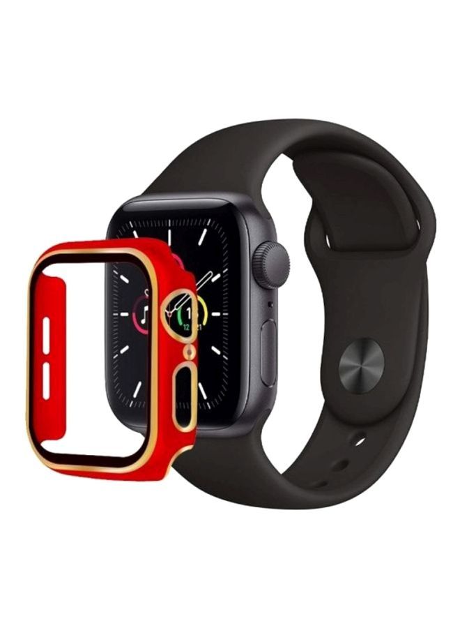 نيبمينينت غطاء حماية واقٍ لساعة أبل مقاس 44 مم شفاف/ أحمر/ ذهبي - Image 2